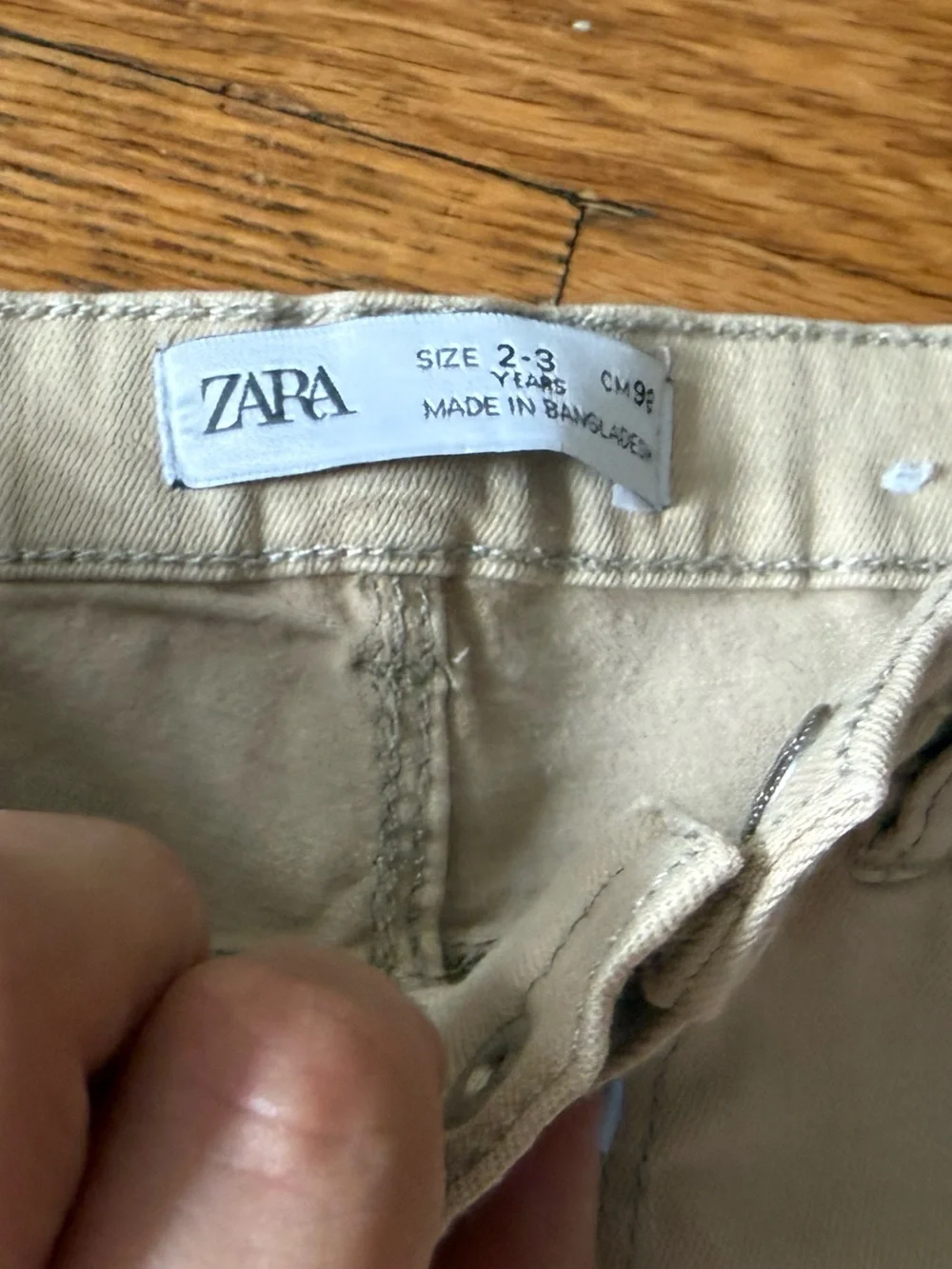 Zara Kids Khaki Roll-Cuff Shorts - Size 2 / 3